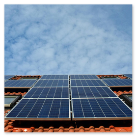 PV-Installation auf Steildach